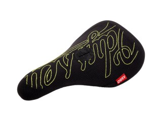 Odyssey Saddle Big-Stitch Slim Pivotal, BLK-Denim w flo-yel stitch