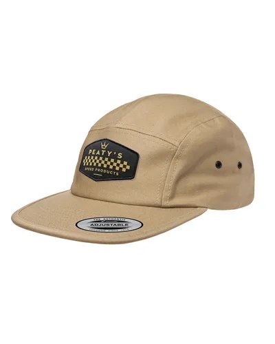 PEATY'S PUBWEAR CZAPKA Z DASZKIEM 5 PANEL CAP - CHECKER - KHAKI (PPW-26-5PNL-CHKR-KHK)
