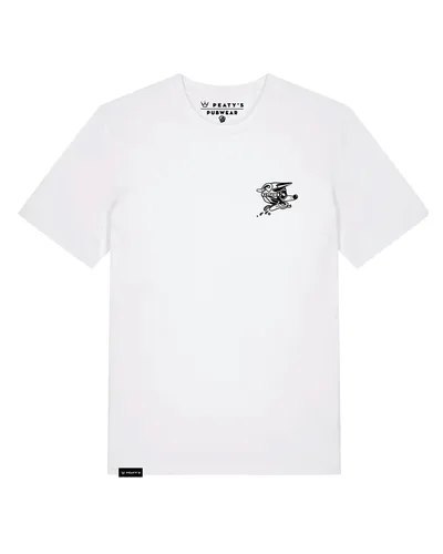 PEATY'S PUBWEAR KOSZULKA Z KRÓTKIM RĘKAWEM - DESCEND / WHITE (PPW-26-TEE-DSND-WHT)