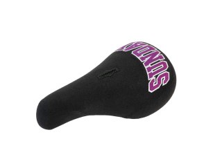 Sunday Sattel Blockhead Pivotal, fat cap, schwarz-kirsch-silber