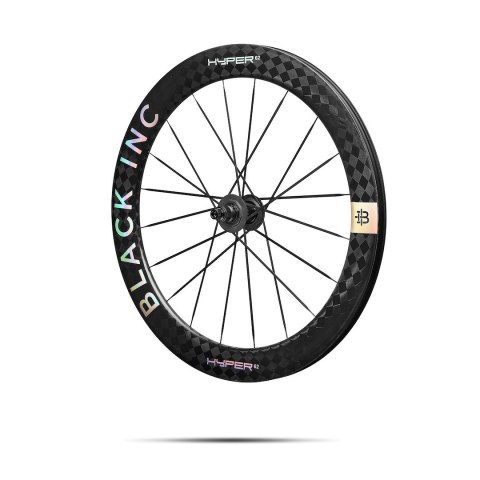 Komplet kół szosowych BLACK INC HYPER 62 ceramic bearings Clincher and Tubeles Ready Disc Brake (Shimano) wys. stożka 62 mm, k. 