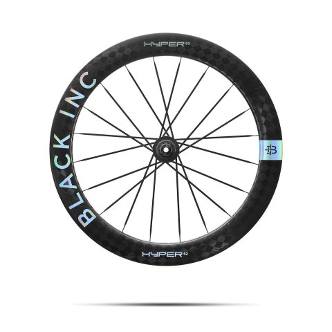 Komplet kół szosowych BLACK INC HYPER 62 ceramic bearings Clincher and Tubeles Ready Disc Brake (Shimano) wys. stożka 62 mm, k. 