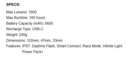 LEZYNE LAMPKA PRZEDNIA SUPER DRIVE 1800+ SMART FRONT BLACK (1-LED-6-V804)