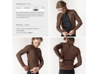 GripGrab EXPLR Merinotech Thermal Long Sleeve Jersey, brown, XXL