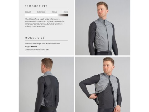 GripGrab PACR Windproof Lightweight Vest, grey, XL