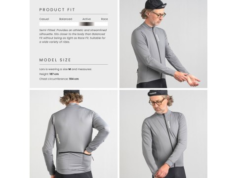 GripGrab RIDE Theral Long Sleeve Jersey, grey, XXL
