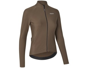 GripGrab Womens PACR Thermal Long Sleeve Jersey, brown, M
