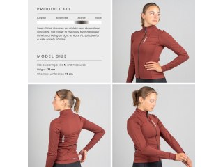 GripGrab Womens RIDE Thermal Long Sleeve Jersey, dark red, L