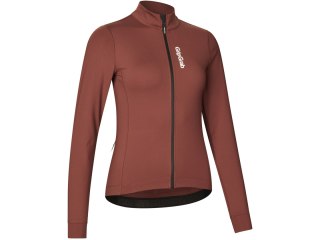 GripGrab Womens RIDE Thermal Long Sleeve Jersey, dark red, XL