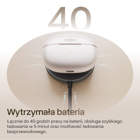 Słuchawki Shokz OpenDots 2 Pearl White