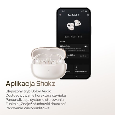 Słuchawki Shokz OpenDots 2 Pearl White