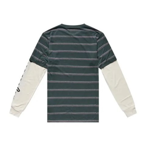 TLD MĘSKA KOSZULKA Z DŁUGIM RĘKAWEM SKYLINE FAKIE RIDE TEE STRIPE DARK FOREST (33226003)