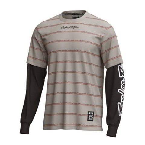TLD MĘSKA KOSZULKA Z DŁUGIM RĘKAWEM SKYLINE FAKIE RIDE TEE STRIPE PUMICE (33226002)