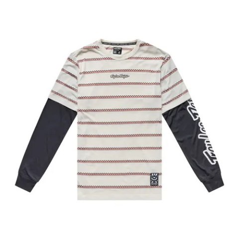 TLD MĘSKA KOSZULKA Z DŁUGIM RĘKAWEM SKYLINE FAKIE RIDE TEE STRIPE PUMICE (33226002)