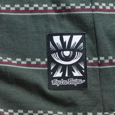 TLD MĘSKA KOSZULKA Z KRÓTKIM RĘKAWEM SKYLINE RIDE TEE CHECKED OUT DARK FOREST (38201603)