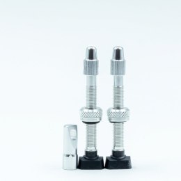 Aluminiowe wentyle JRC Components Tubeless | 44mm | 2 szt. | Srebrne