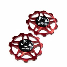 Ceramiczne kółka przerzutki JRC Components 11T uniwersalne | Czerwone