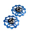 Ceramiczne kółka przerzutki JRC Components 11T uniwersalne | Niebieskie