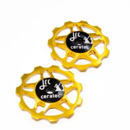 Ceramiczne kółka przerzutki JRC Components 11T uniwersalne | Złote