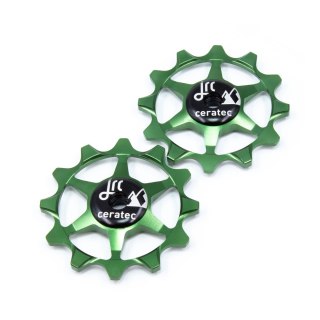 Ceramiczne kółka przerzutki JRC Components 12T Narrow Wide do SRAM 1X | Racing Green