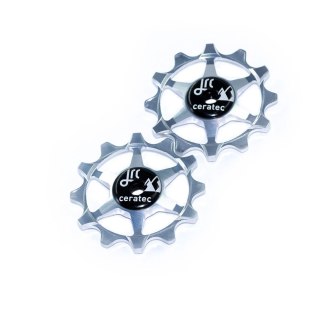 Ceramiczne kółka przerzutki JRC Components 12T Narrow Wide do SRAM 1X | Srebrne