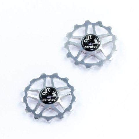 Ceramiczne kółka przerzutki JRC Components 13T do Shimano MTB 12 speed | Srebrne