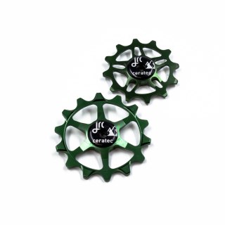 Ceramiczne kółka przerzutki JRC Components 14/12T do SRAM Eagle | Racing Green