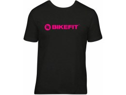 Koszulka T-Shirt BIKEFIT Czarno-Różowa r. L