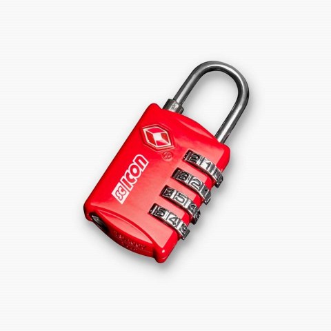 Kłódka SCICON TSA LUGGAGE PADLOCK Red