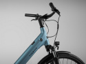 Rower elektryczny Tenways CGO800 Niebieski - pasek Gates carbon, lekki 19kg, całoroczny