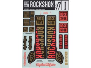 Decal Kit Troy Lee Designs 35mm Gold/Orange MY18 - PIKE/Lyrik/Yari/Domain/Revela