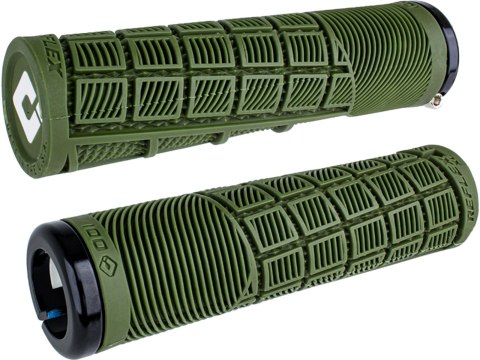 ODI Griffe Reflex XL V2.1 Lock-On olive, 135mm czarnye Klemmringe
