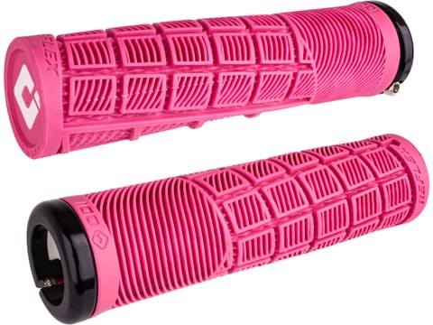 ODI Griffe Reflex V2.1 Lock-On pink, 135mm schwarze Klemmringe