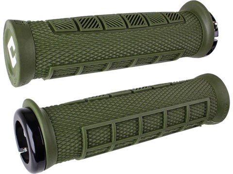 ODI MTB grips Elite Pro Lock-On 2.1 olive, 130mm czarny clamps