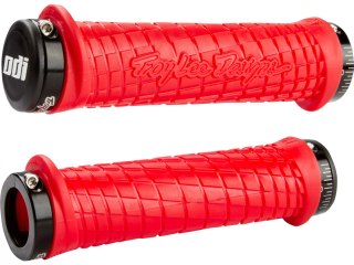 ODI MTB grips Troy Lee Designs Lock-On red, 130mm czarny clamps