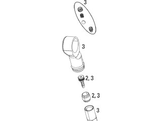 REAR SHOCK HOSE FITTING KIT - (INCLUDES BANJO, COMPRESSION FITTING & THREADED BA