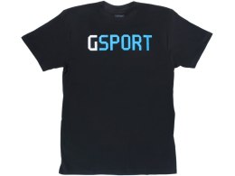 GSport T-Shirt Logo schwarz, Logo weiß/blau, L