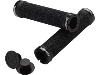 SRAM Locking Grips Czarny with Double Clamps & End Plugs