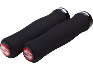 SRAM Locking Grips Contour Foam 129mm Czarny with Single Czarny Clamp and End Plug