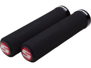 SRAM Locking Grips Foam 129mm Czarny with Single Czarny Clamp and End Plugs