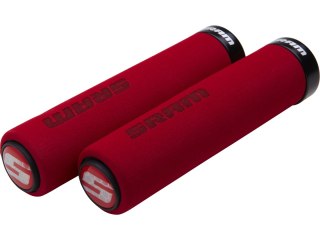 SRAM Locking Grips Foam 129mm Red with Single Czarny Clamp and End Plugs