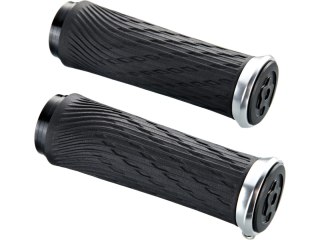 Locking Grips for Grip Shift Integrated 85mm with Silver Clamp and End Plug