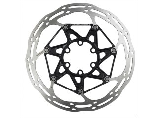 Rotor Centerline 2 Piece 180mm Czarny (includes Steel czerwonyor bolts) Rounded