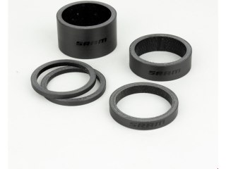 SRAM Spacer-Set 2x 2,5mm, 1x 5mm, 1x 10mm, 1x 20mm UD-Carbon, czarnyes Logo