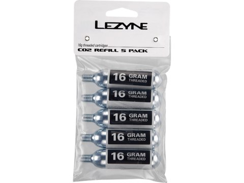 Lezyne CO2 cartridges, refill pack, 16g, 5pcs