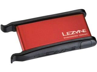 Lezyne Lever Kit in Alloy Box, 2xTire Lever, 6xPatch, 1xScuffer, 1xTire Boot, red