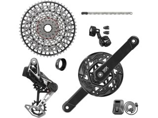 SRAM Kit XX AXS Eagle Transmission E-MTB Bosch 165mm Kurbelarme, 36T, 10-52T, inkl. Ladegerät, Batterie & Kette