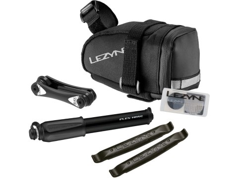 Lezyne Saddle Bag Caddy (M), czarny with Hand Pump Sport Drive HP