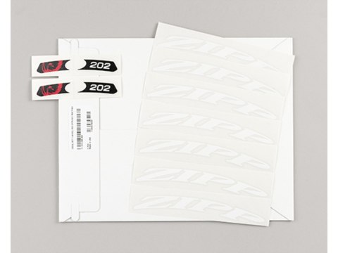 WHEEL DECAL SET 202 MATTE WHITE/NO BORDER ZIPP LOGO COMPLETEFOR ONE WHEEL