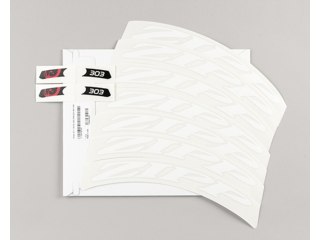 WHEEL DECAL SET 303 MATTE WHITE/NO BORDER ZIPP LOGO COMPLETEFOR ONE WHEEL